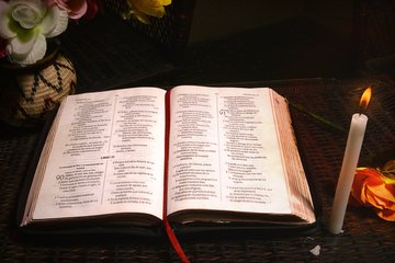 bible and candle